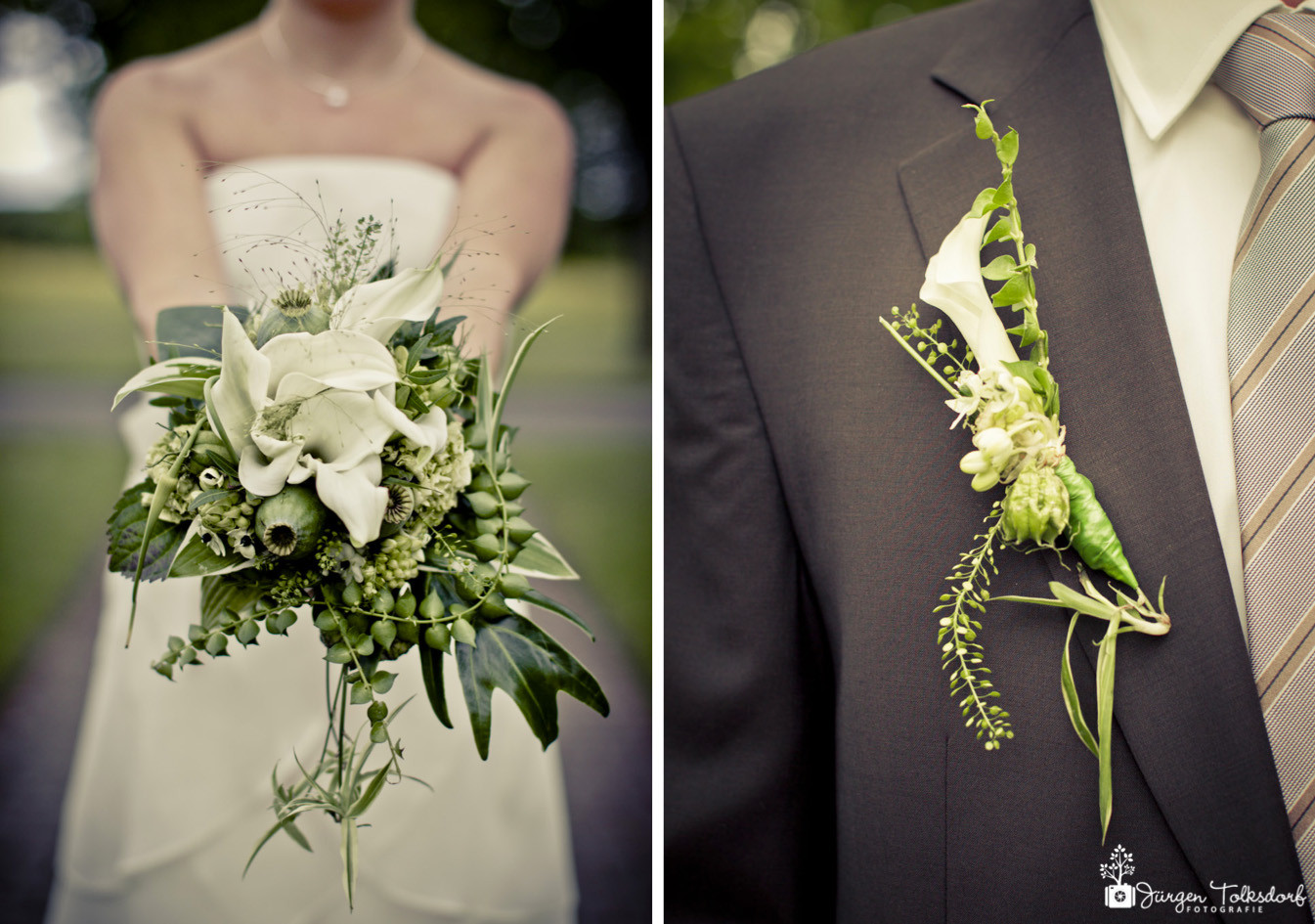 Ansteckblume Hochzeit
 Hochzeitsfotos an der Elfrather Mühle und Schloss