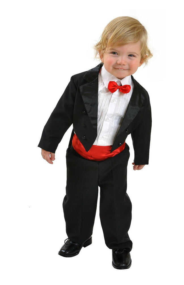 Anzug Baby Hochzeit
 5tlg Kinderanzug Frack Baby Anzug Smoking Kombination