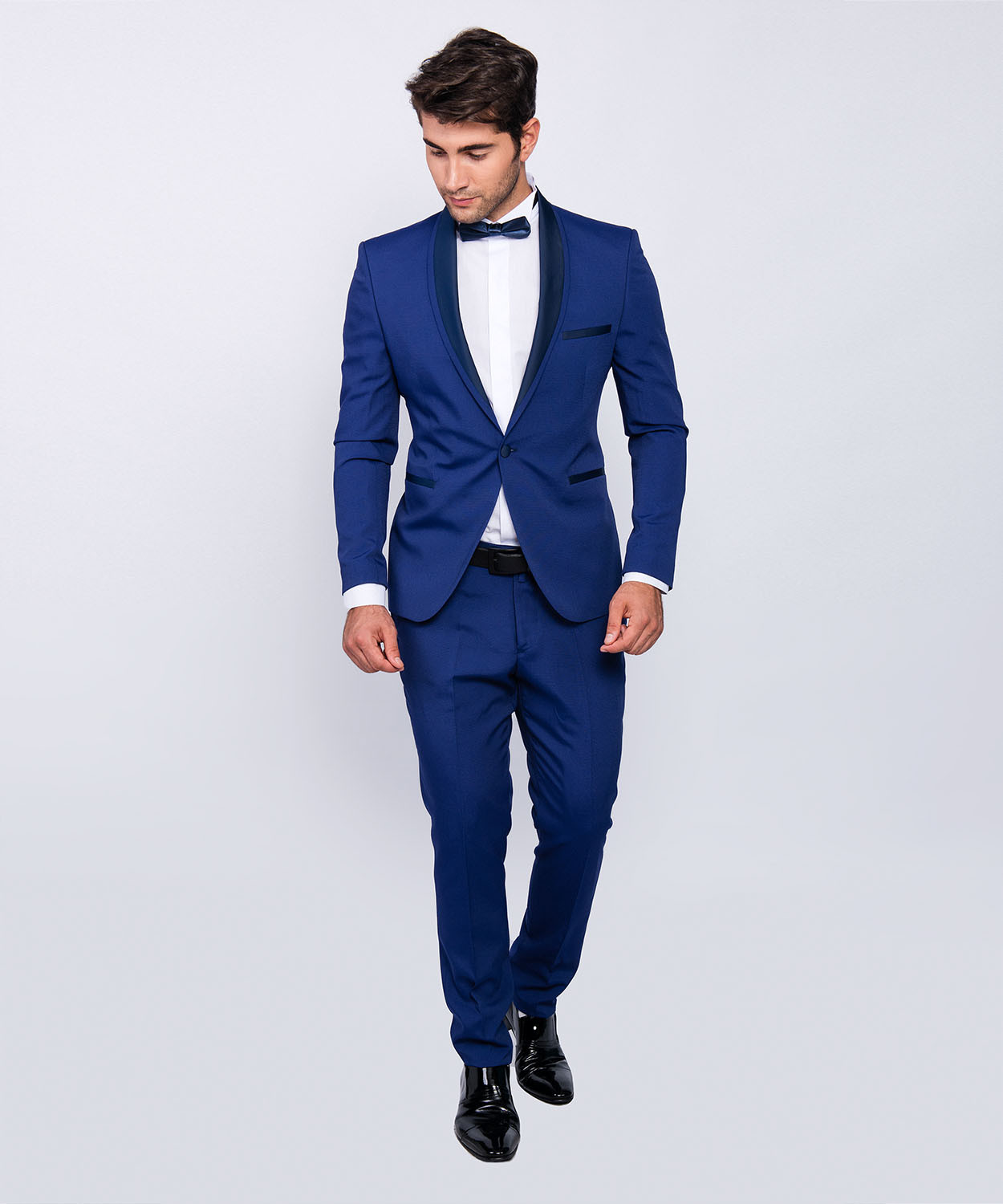 Anzug Blau Hochzeit
 Slim Fit Herren Smoking in Blau Anzug Hochzeit Bühne