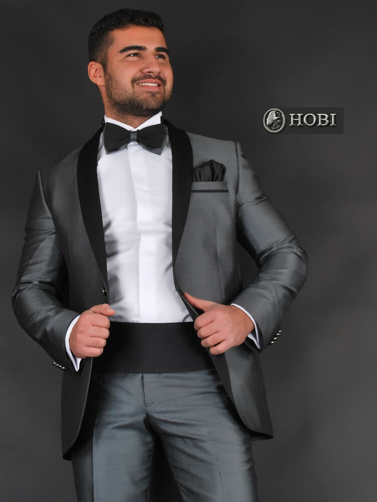 Anzug Herren Hochzeit
 246 6 teiliger Designer Herren Smoking Hochzeitsanzug