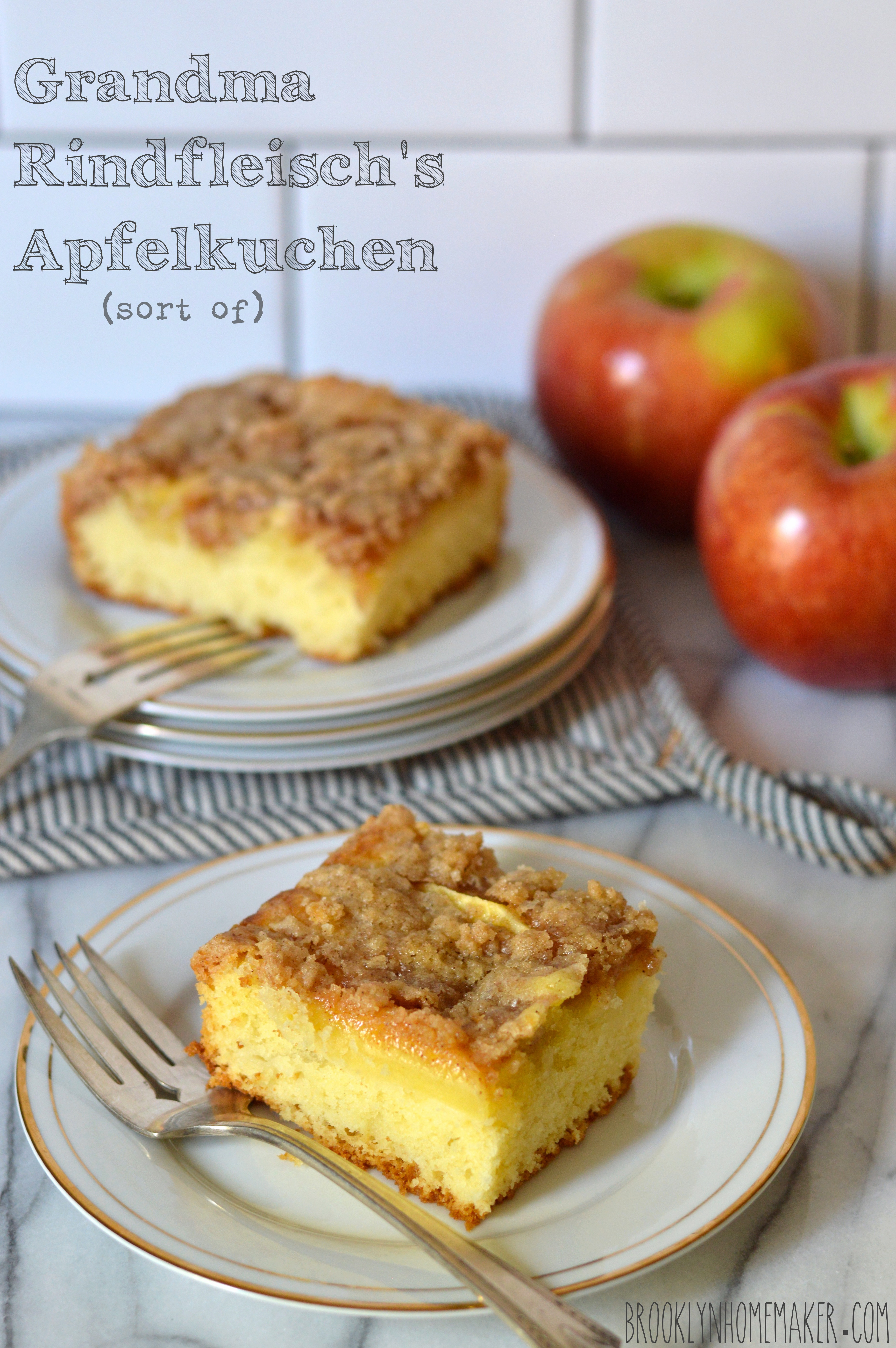 Apfel Kuchen
 Grandma Rindfleisch’s Apfelkuchen sort of