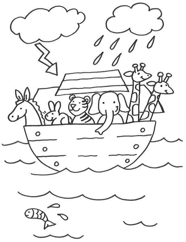 Arche Noah Ausmalbilder
 Kostenlose Malvorlage Szenen aus der Bibel Arche Noah zum