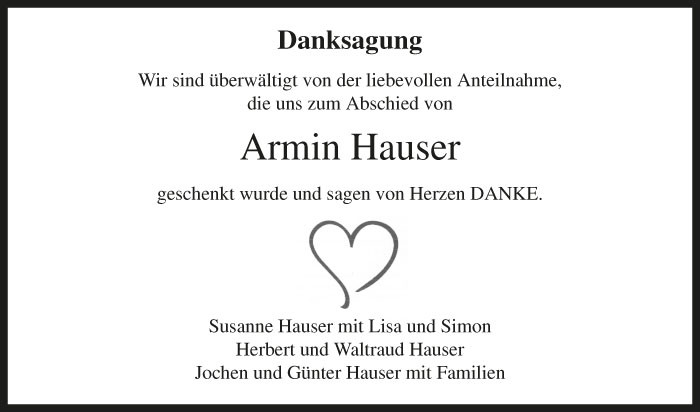 Armin Hauser
 Armin Hauser Gemeinsam Gedenken