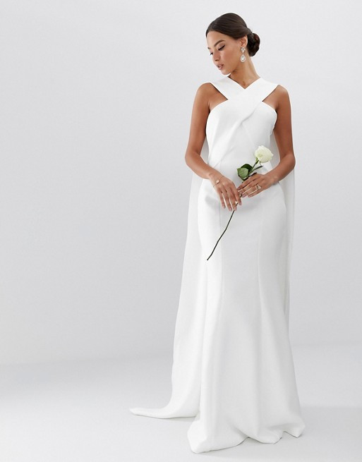 Asos Hochzeitskleid
 ASOS EDITION – Hochzeitskleid mit Cape und verdrehter