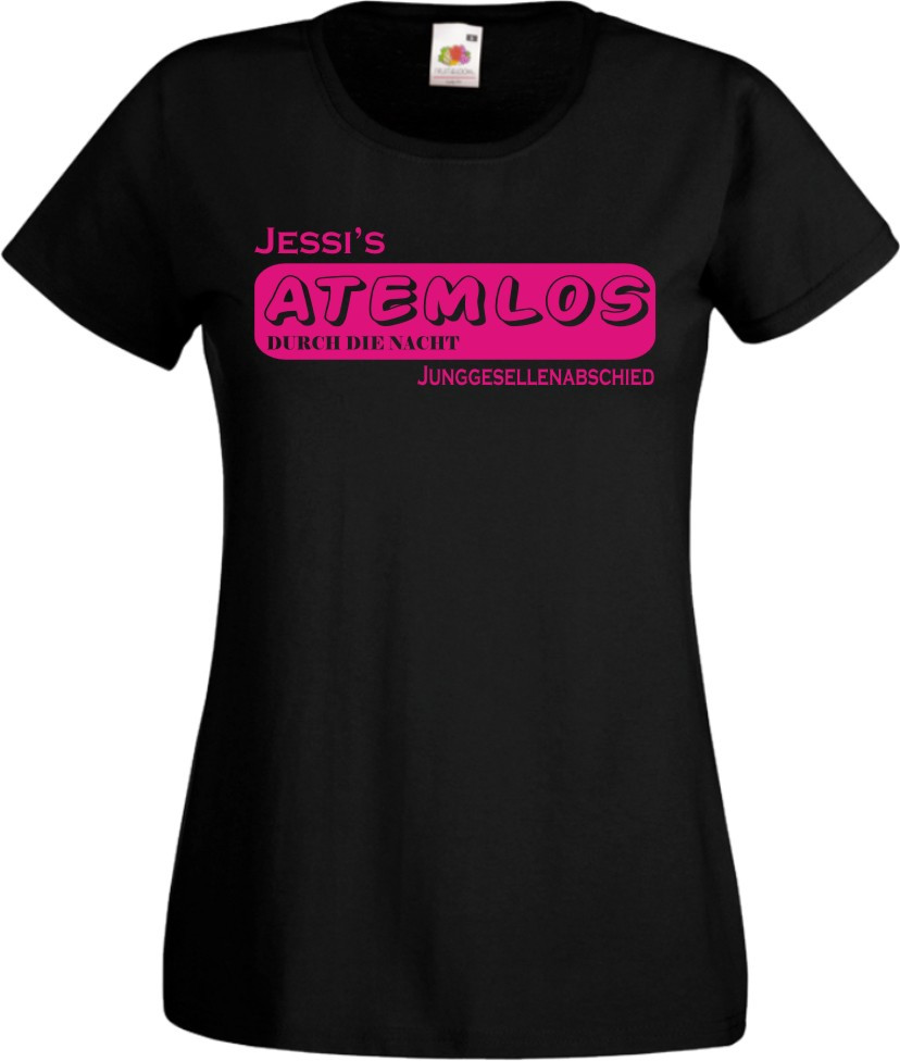 Atemlos Umgedichtet Hochzeit
 ATEMLOS T Shirt Damen mit Wunschname für