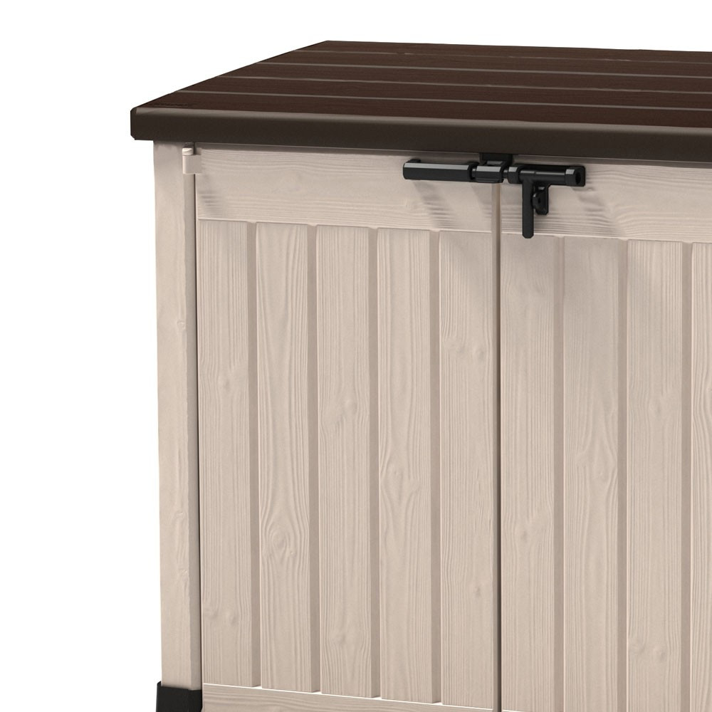 Aufbewahrungsbox Garten
 Aufbewahrungsbox Geräte Box Garten Terrasse beige braun