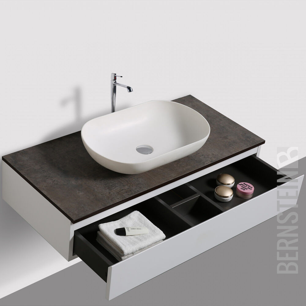 Aufsatzwaschbecken Mit Unterschrank
 Badmöbel Vision 100 cm Weiß Spiegel Aufsatzwaschbecken