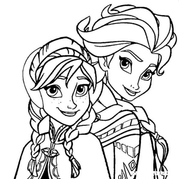 Ausmalbilder Anna Elsa
 Kids n fun