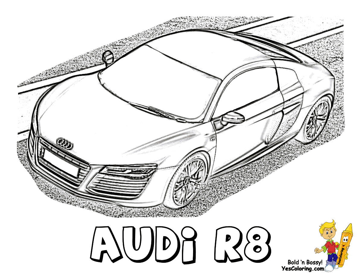 Ausmalbilder Audi R8
 Ice Cool Car Coloring Pages Cars Dodge Free