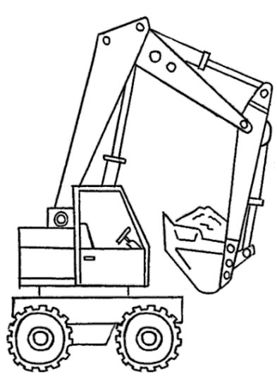 Ausmalbilder Bagger
 Malvorlagen zum Ausdrucken Ausmalbilder Bagger kostenlos 1