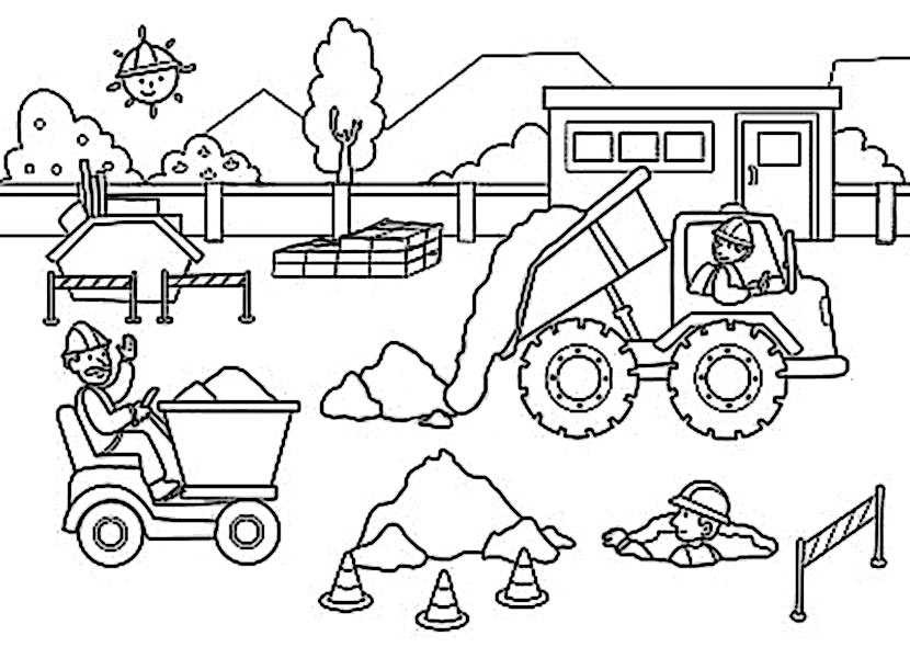 Ausmalbilder Bagger
 Ausmalbilder für Kinder Malvorlagen und malbuch