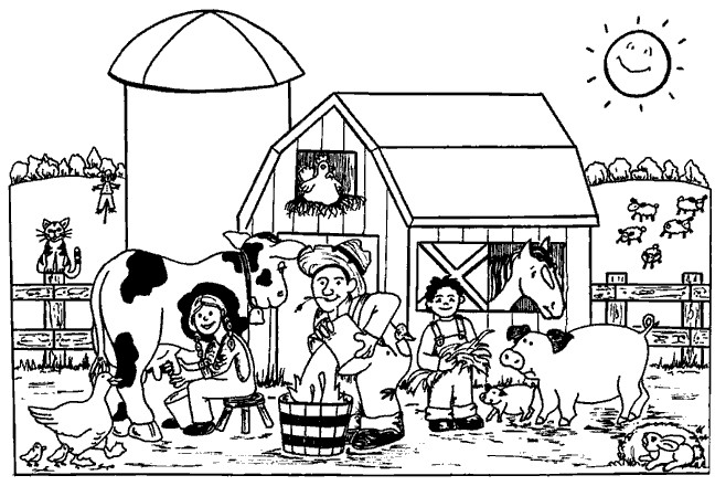 Ausmalbilder Bauernhof
 Farm & Bauernhof Ausmalbilder & Malvorlagen Animierte