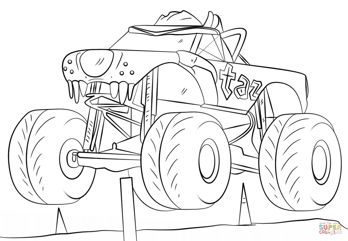 Ausmalbilder Blaze
 Ausmalbild Taz Monster Truck