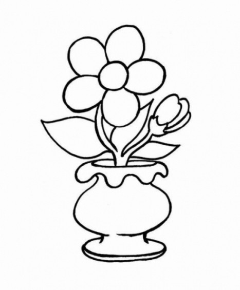 Ausmalbilder Blumenstrauß Mit Vase
 Ausmalbilder Vase Mit Blumen