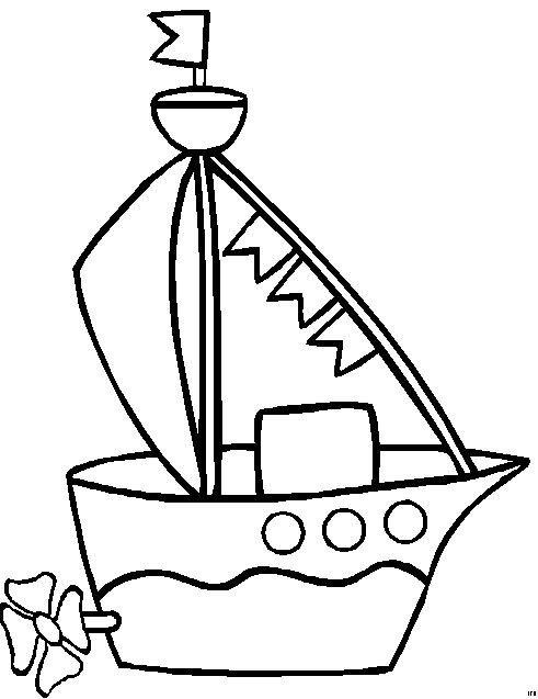 Ausmalbilder Boot
 Kleines Boot Ausmalbild & Malvorlage Kinder