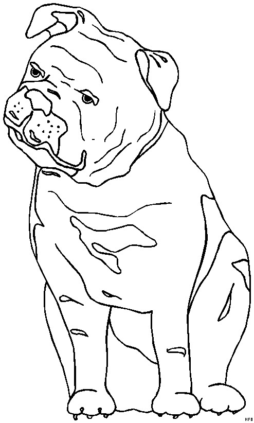 Ausmalbilder Bulldog
 Bulldogge Ausmalbild & Malvorlage Tiere