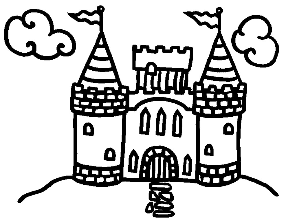 Ausmalbilder Burg
 Ausmalbilder Malvorlagen – Burgen und Schlösser kostenlos