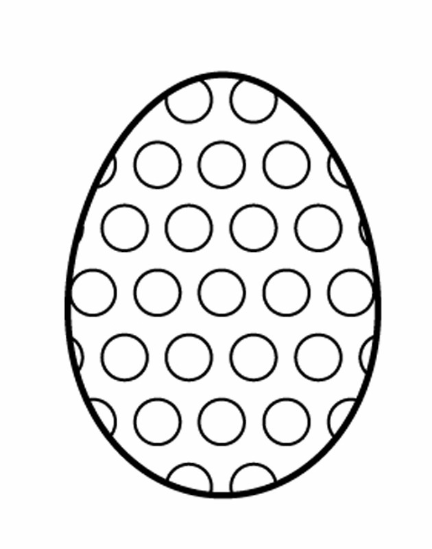 Ausmalbilder Ei
 Kostenlose Malvorlage Ostern Osterei mit großen Punkten