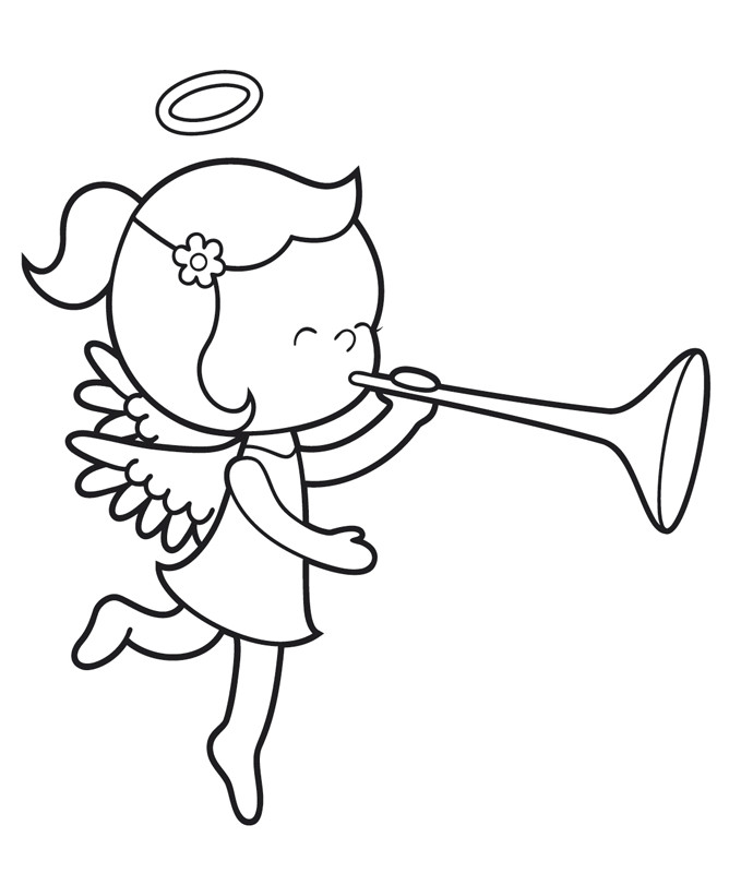 Ausmalbilder Engel
 Ausmalbild Engel Engel mit Trompete kostenlos ausdrucken