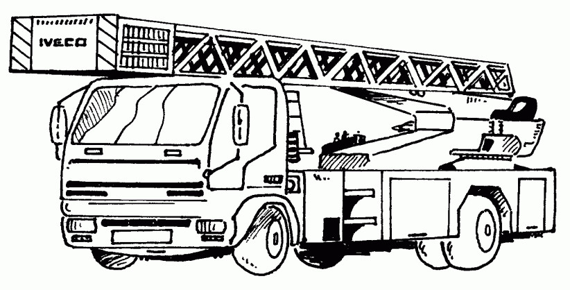 Ausmalbilder Feuerwehrauto
 Ausmalbilder Feuerwehr Drehleiter 01