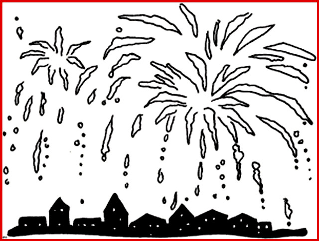 Ausmalbilder Feuerwerk
 Ausmalbilder Silvester Feuerwerk City Town Rooms Project