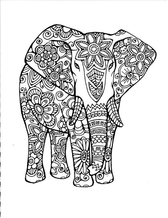 Ausmalbilder Für Erwachsene Elefant
 brookebell48 Mandala