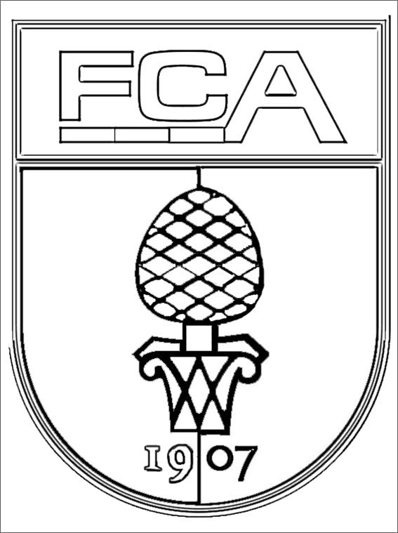 Ausmalbilder Fußball Wappen
 fc augsburg wappen