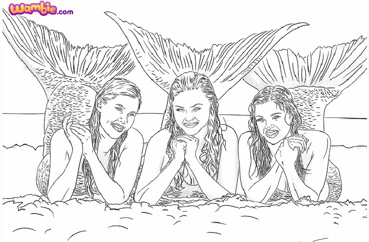 Ausmalbilder H2O
 Coloriage H2O les sirènes en ligne et à imprimer gratuit