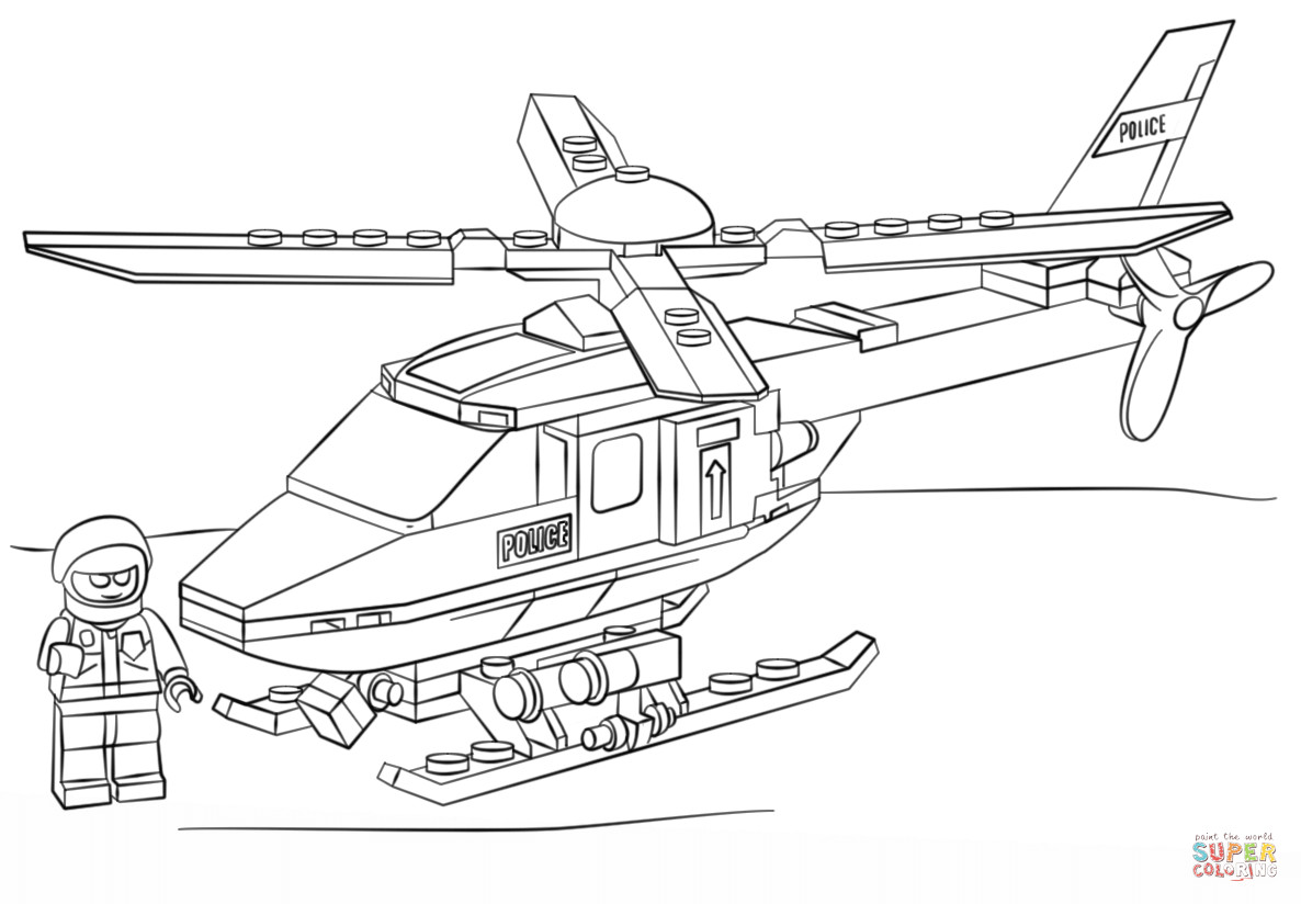 Ausmalbilder Hubschrauber
 Ausmalbild Lego Polizei Hubschrauber