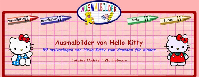 Ausmalbilder Info
 Ausmalbilder Hello Kitty kostenlos ausdrucken