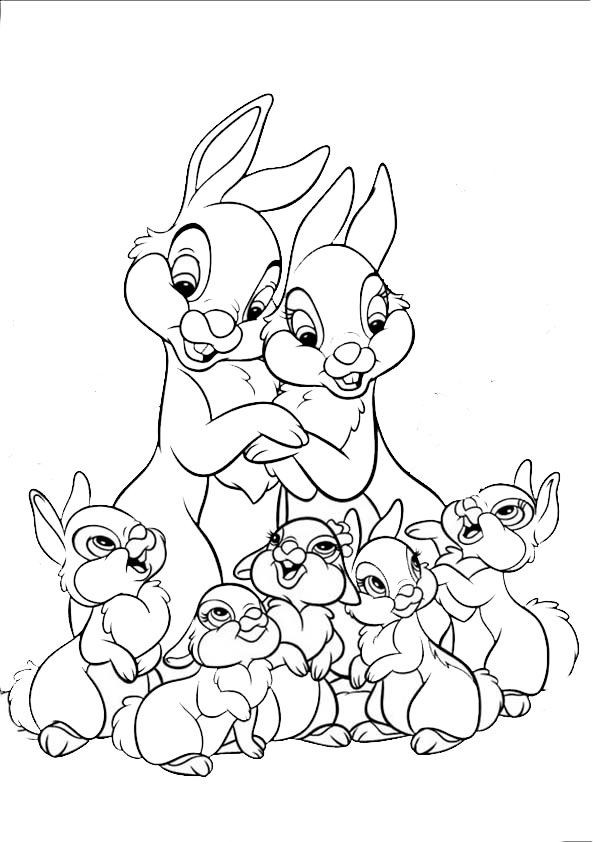 Ausmalbilder Kinder Disney
 ausmalbilder bambi 08 Bambi & Klopfer ♡