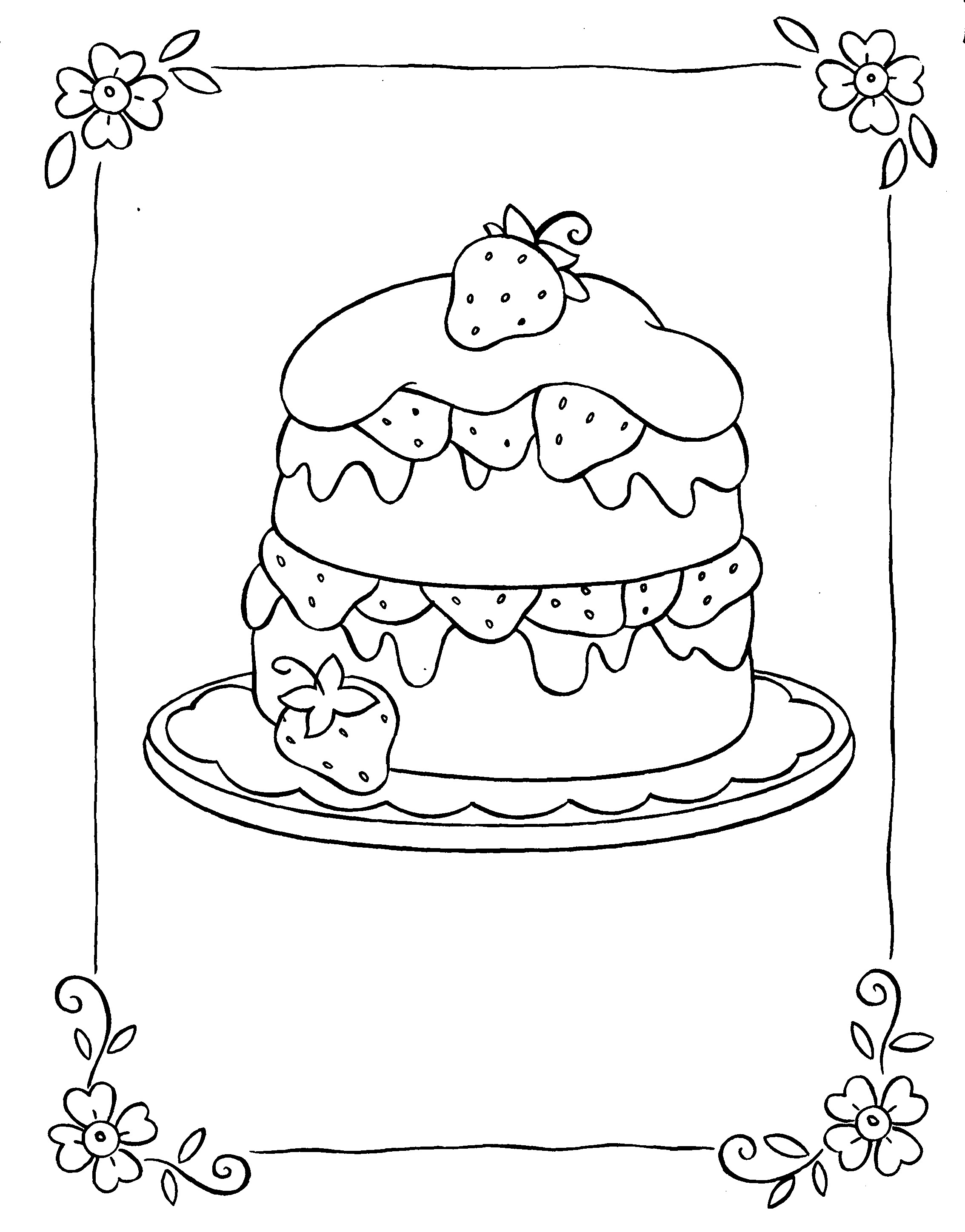 Ausmalbilder Kuchen
 Malvorlagen fur kinder Ausmalbilder Kuchen kostenlos