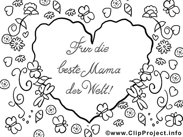 Ausmalbilder Mama
 Herz für Mama Ausmalvorlage Malvorlage Malbild gratis