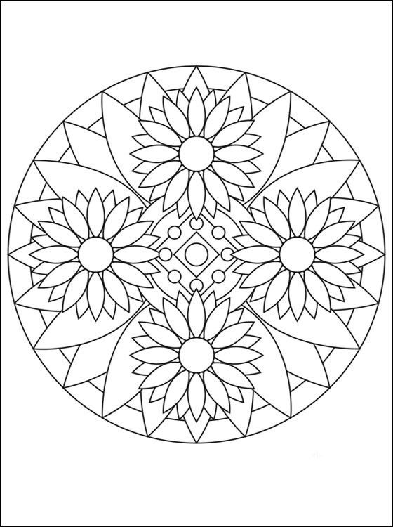 Ausmalbilder Mandala Blumen
 Pin de Yesenia Batres en REPUJADO