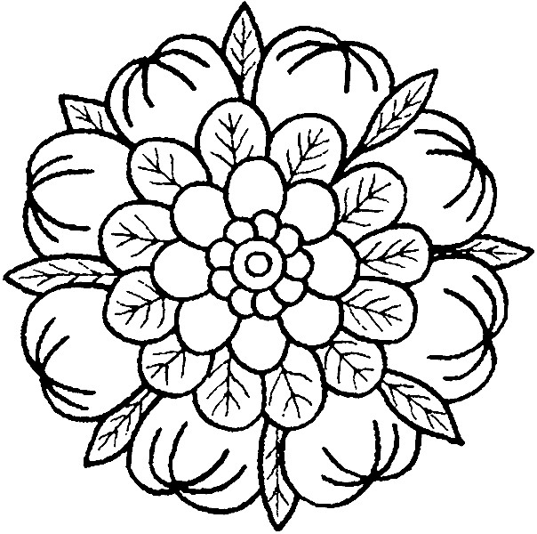 Ausmalbilder Mandala Blumen
 Blumen