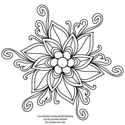 Ausmalbilder Mandala Blumen
 Blume by Kerstin Weihe Malvorlagen