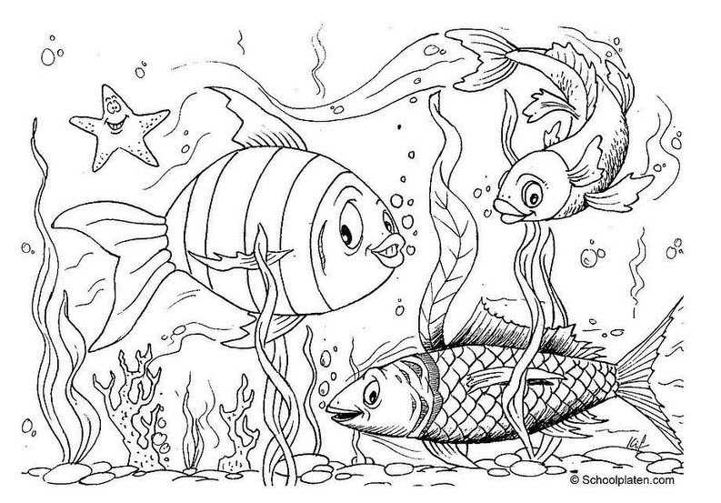 Ausmalbilder Meereswelt
 Dessin de poisson à colorier