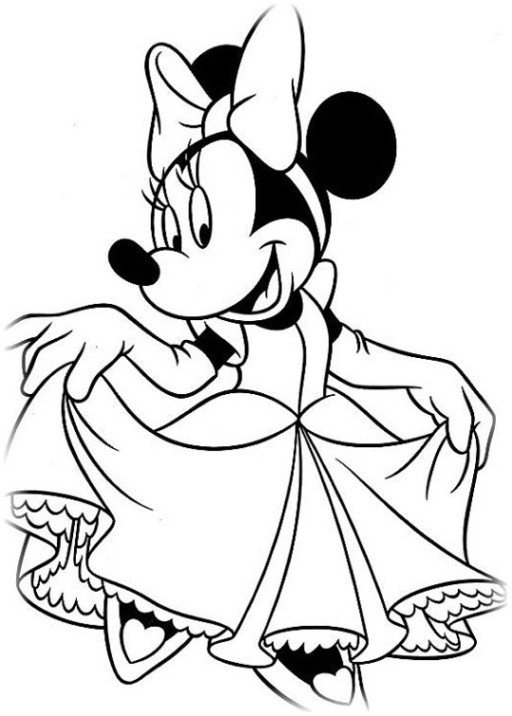 Ausmalbilder Minnie Mouse
 Ausmalbilder zum Drucken Malvorlage Minni Maus kostenlos 1