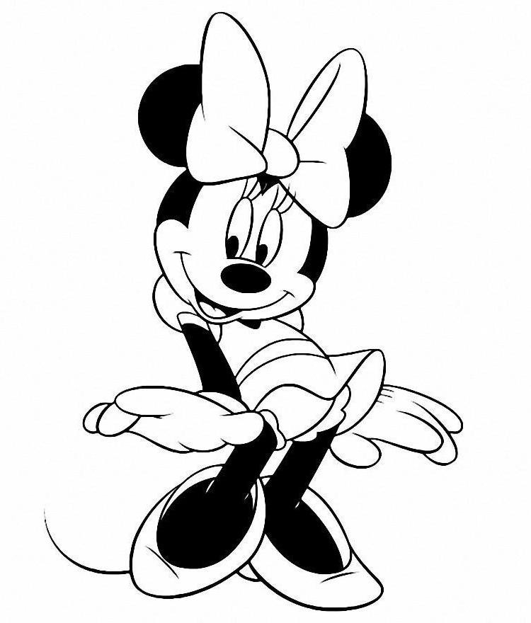 Ausmalbilder Minnie Mouse
 Ausmalbilder Malvorlagen von Minni Maus kostenlos zum