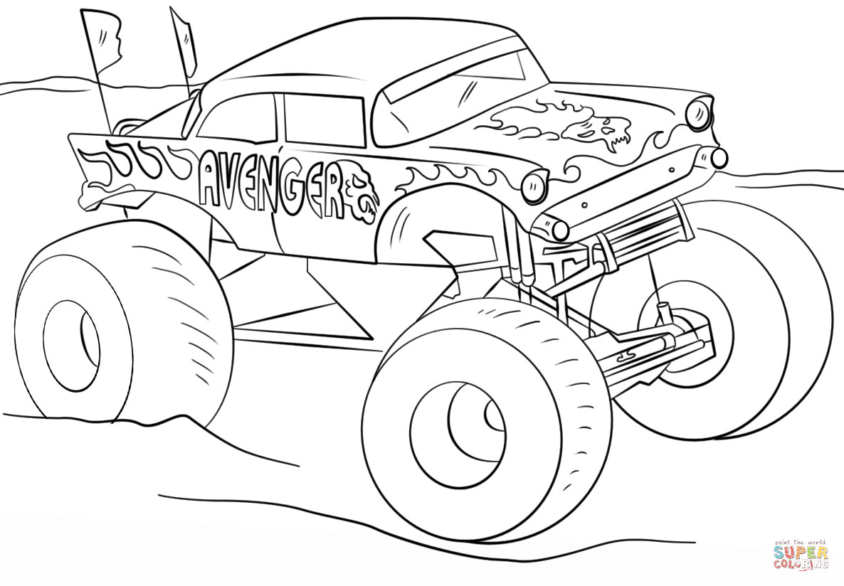 Ausmalbilder Monster Truck
 Ausmalbild Avenger Monster Truck