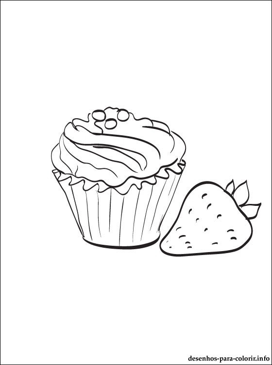 Ausmalbilder Muffin
 Desenho de queque para colorir