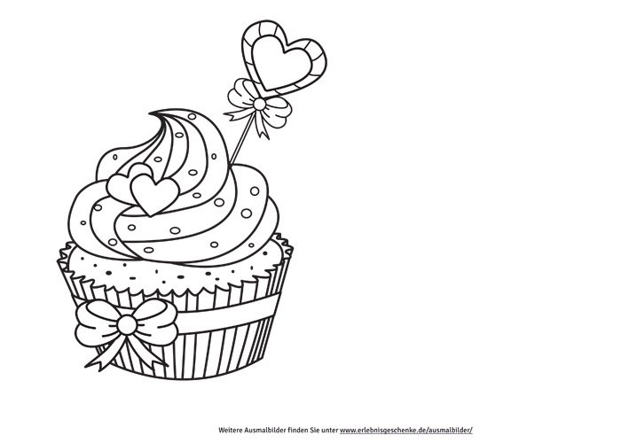 Ausmalbilder Muffin
 Bild 2 Ausmalbilder Cupcake