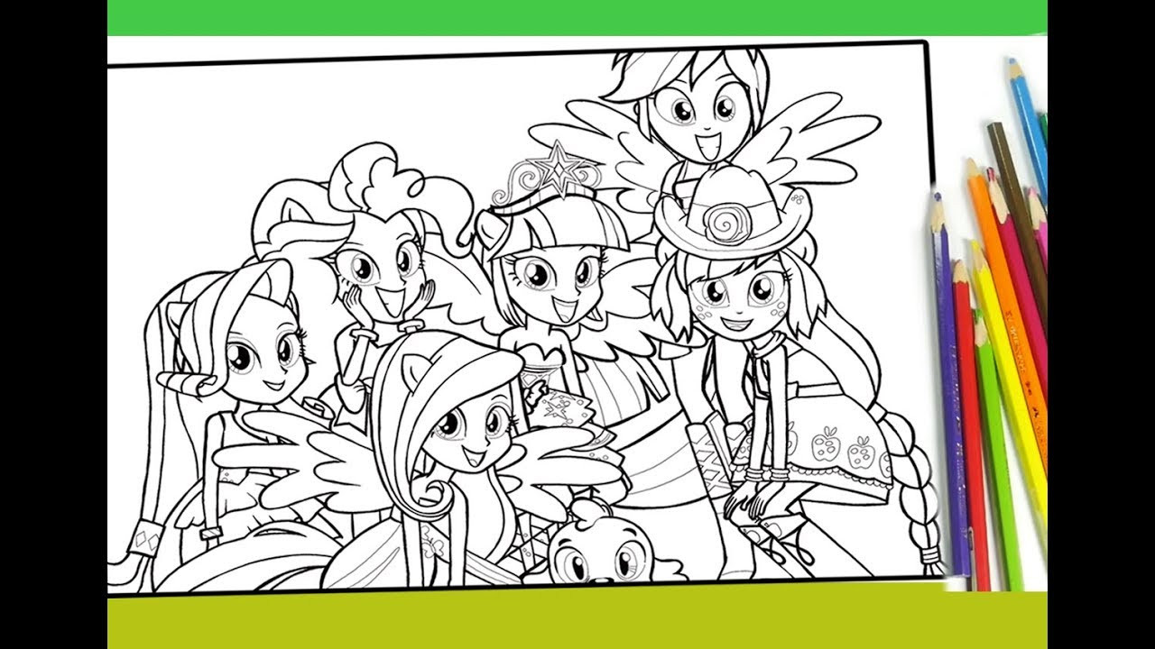 Ausmalbilder My Little Pony Equestria Girl
 My little pony Equestria girls coloring for kids MLP