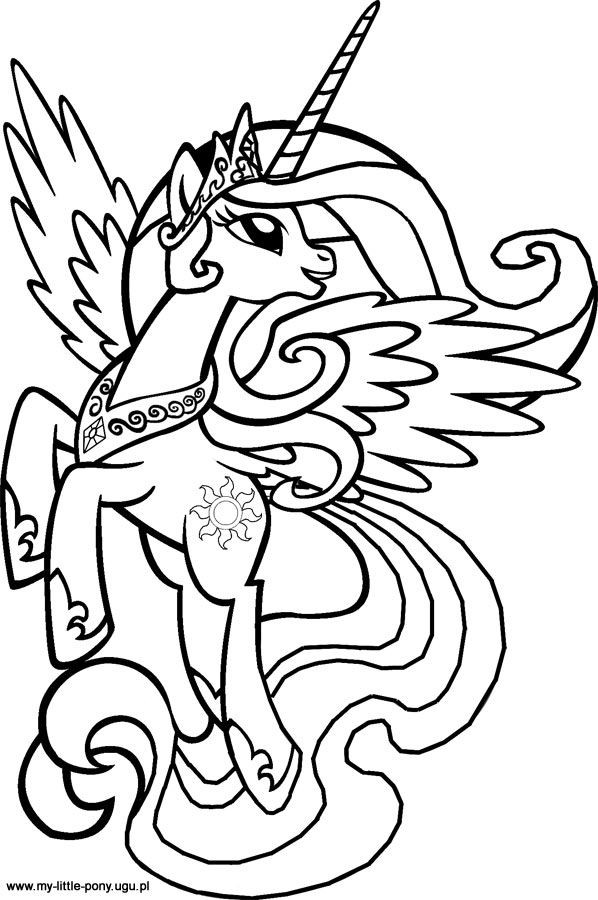 Ausmalbilder My Little Pony Prinzessin Celestia
 My Little Pony Princess Celestia coloring sheets
