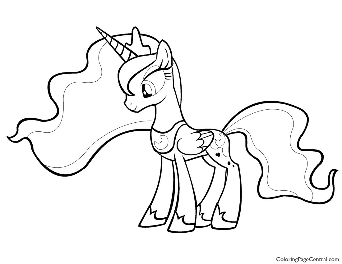 Ausmalbilder My Little Pony Prinzessin Celestia
 My Little Pony – Princess Luna 01 Coloring Page