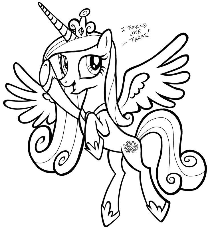 Ausmalbilder My Little Pony Prinzessin Celestia
 Princess Cadence My Little Pony Coloring Page AZ