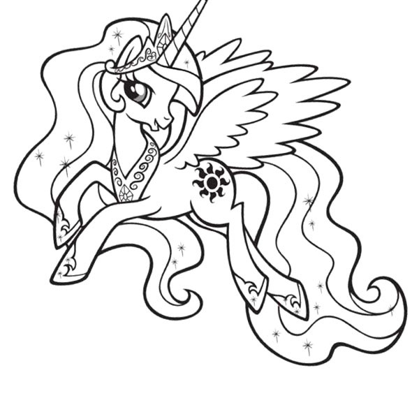 Ausmalbilder My Little Pony Prinzessin Celestia
 13 dessins de coloriage My Little Pony Celestia à imprimer