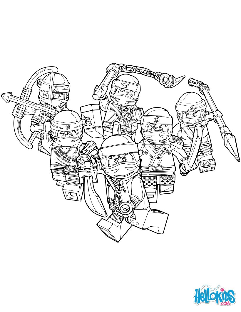 Ausmalbilder Ninjago Movie
 Ninjago good guys coloring pages Hellokids