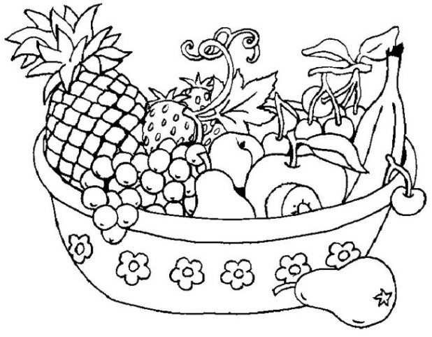 Ausmalbilder Obst
 Schöne Ausmalbilder Malvorlagen Obst Früchte ausdrucken 1