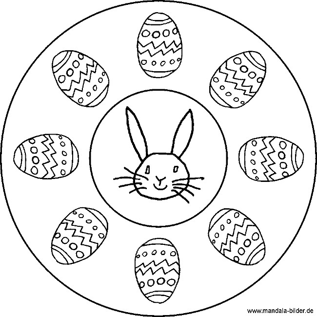 Ausmalbilder Ostern Mandala
 Mandala Ostereier Kostenlose Malvorlage zu Ostern
